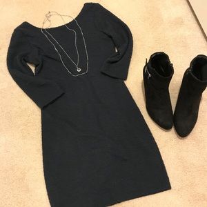 ARMANI EXCHANGE BOATNECK SCOOP BACK BODYCON DRESS